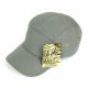 Curved Bill Army Cadet Cap, Plain Breathable Flat Top Military Hat, Gray, 12 Set