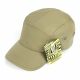 Curved Bill Army Cadet Cap, Plain Breathable Flat Top Military Hat, Khaki, 12 Set