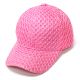Breathable Plain Full Air Mesh Cap, Mesh Baseball Hat with Adjustable Strap, Pink