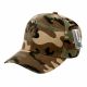 Curved Bill Baseball Hat with Velcro Strap, Plain Visor Cap, Camo