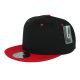 Two Color Plain Flat Bill Snapback Hat