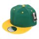 Two Color Plain Flat Bill Snapback Hat