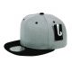 Two Color Plain Flat Bill Snapback Hat