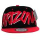  Embroidered Snapback Hat, State Patch Cap, #22 ARIZONA, black.