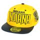 PVC Embroidered Snapback, 3D Silicone Patch Cap, #01 INDIANA, yellow