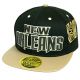 PVC Embroidered Snapback, 3D Silicone Patch Cap, #15 NEW ORLEANS, black