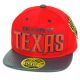 PVC Embroidered Snapback, 3D Silicone Patch Cap, #20 TEXAS, red