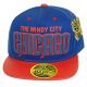 PVC Embroidered Snapback, 3D Silicone Patch Cap, #37 CHICAGO, 12 Set