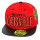 PVC Embroidered Snapback, 3D Silicone Patch Cap, #41 LOUISVILLE, red