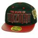 PVC Embroidered Snapback, 3D Silicone Patch Cap, #48 ARIZONA, hunter green.