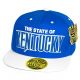 PVC Embroidered Snapback, 3D Silicone Patch Cap, #57 KENTUCKY, blue.