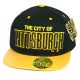 PVC Embroidered Snapback, 3D Silicone Patch Cap, #62 PITTSBURGH, black