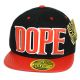 PVC Embroidered Snapback, 3D Silicone Patch Cap, #69 DOPE, black.