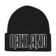 3D Embroidered Skull Cap, Embroidery Patch Beanies, #06 OAKLAND