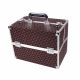 Portable Cosmetic Box, 3-Tier Tray Cosmetic Organizer Lockable Makeup Box, #Triangle