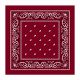 100% Cotton Paisley Bandana Scarf, Head Wrap Double Sided Print, Burgundy (21 inch)
