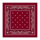 100% Cotton Paisley Bandana Scarf, Head Wrap Double Sided Print, Burgundy (21 inch)