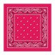 100% Cotton Paisley Bandana Scarf, Head Wrap Double Sided Print, Pink (21 inch)