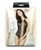 Women's Sexy black Lace Bodystockings Lingerie for Romantic Date Wearing, Mesh Floral Fishnet Erotic Bodysuits, #012