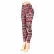 Women's High Waisted Tummy Control Fashion Leggings, Active Leggings Pants for Women, #04 Red Pattern