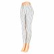 Women's High Waisted Tummy Control Fashion Leggings, Active Leggings Pants for Women, #19 White & Black Simple Stripe