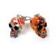 Resin Colorful Hand Made Skeleton Skull Keychains for Souvenir Gift