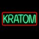 LED KRATOM Neon Sign for Business, Electronic Lighted Board, KRATOM (23 x 9.3 inch)