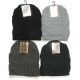 Cuff Twisted Cable Cap, Plain Color Knit Beanie Hat, Assorted Color 12 Set #03