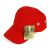 Curved Bill Army Cadet Cap, Plain Breathable Flat Top Military Hat, Red, 12 Set