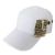 Curved Bill Army Cadet Cap, Plain Breathable Flat Top Military Hat, White