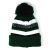 Cuff Pom Pom Stripe Knit Beanie