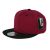 Two Color Plain Flat Bill Snapback Hat