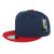 Two Color Plain Flat Bill Snapback Hat