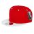 Two Color Plain Flat Bill Snapback Hat, Premium Classic, Red & White