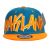 Embroidered Snapback Hat, State Patch Cap, #05 OAKLAND, blue, light blue.