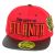 PVC Embroidered Snapback, 3D Silicone Patch Cap, #02 ATLANTA, RED.