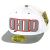 PVC Embroidered Snapback, 3D Silicone Patch Cap, #14 OHIO, white