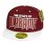 PVC Embroidered Snapback, 3D Silicone Patch Cap, #17 ALABAMA, burgundy, dark red