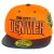 PVC Embroidered Snapback, 3D Silicone Patch Cap, #43 DENVER, orange