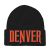 3D Embroidered Skull Cap, Embroidery Patch Beanies, #28 DENVER