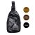 Men's Leather Sling Bag Chest Crossbody Shoulder Bag, #160A