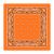 100% Cotton Paisley Bandana Scarf, Head Wrap Double Sided Print, Orange (21 inch)
