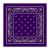 100% Cotton Paisley Bandana Scarf, Head Wrap Double Sided Print, Purple (21 inch)