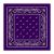 100% Cotton Paisley Bandana Scarf, Head Wrap Double Sided Print, Purple (21 inch)