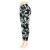 Women's High Waisted Tummy Control Fashion Leggings, Active Leggings Pants for Women, #08 Black Brushstroke Pattern