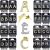 Cubic Zirconia Alphabet Jewelry, Gold & Rhodium, Initial Earrings, 01-08