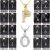 Cubic Zirconia Alphabet Jewelry, Gold & Rhodium, Initial Necklaces, 09-16