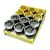 Metallic Butt Bucket Extinguishing Car Ashtray, Gold & Silver, 12 Set